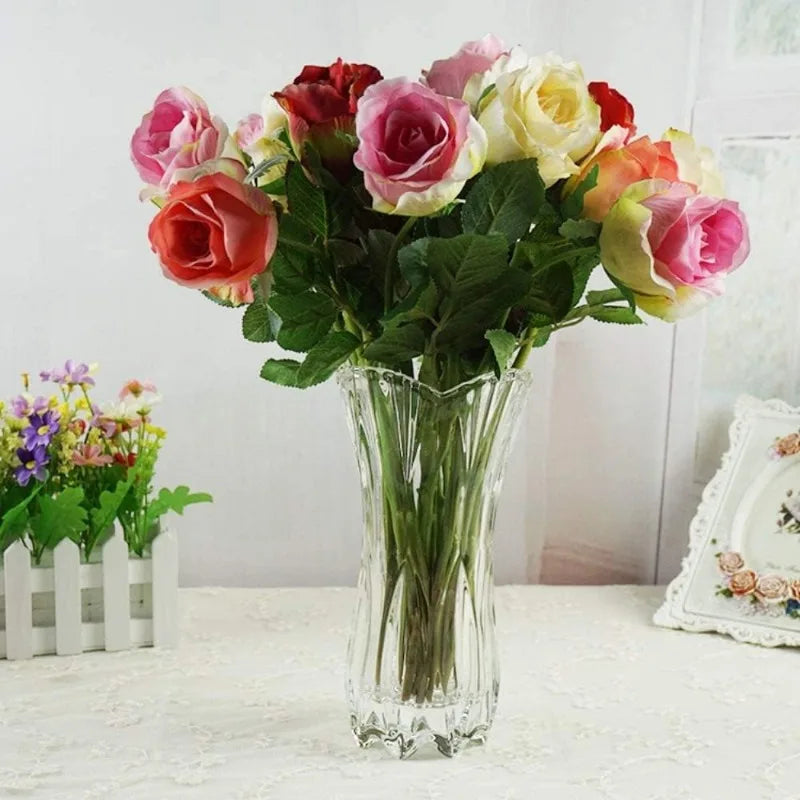 9.5" High x4.5 Wide Vase Large Size Phoenix Tail Shape Crystal