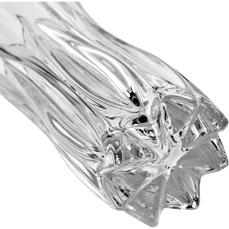 9.5" High x4.5 Wide Vase Large Size Phoenix Tail Shape Crystal
