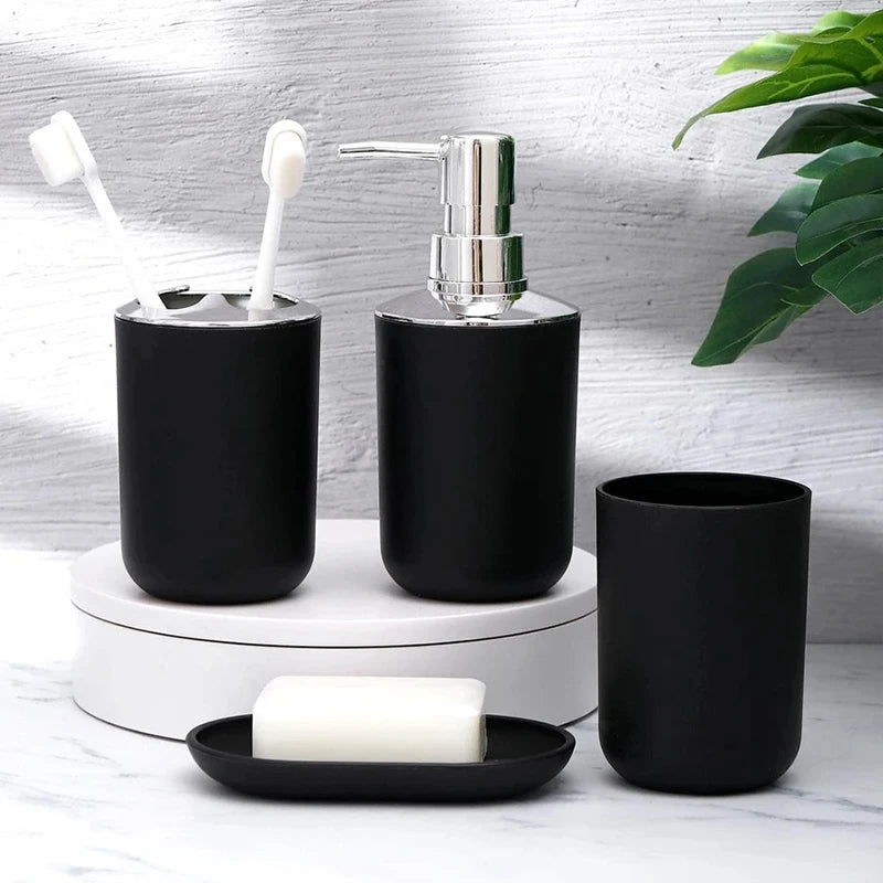 4 black bathroom kit