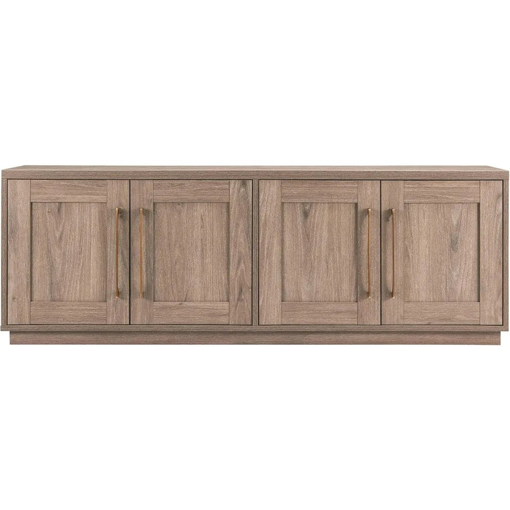 TV's Up To 80", 68" Wide, Antiqued Gray Oak