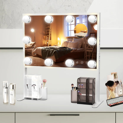 23.6'' x 22.4'' Height Adjustable Makeup Hollywood Mirror with 3 Color Modes