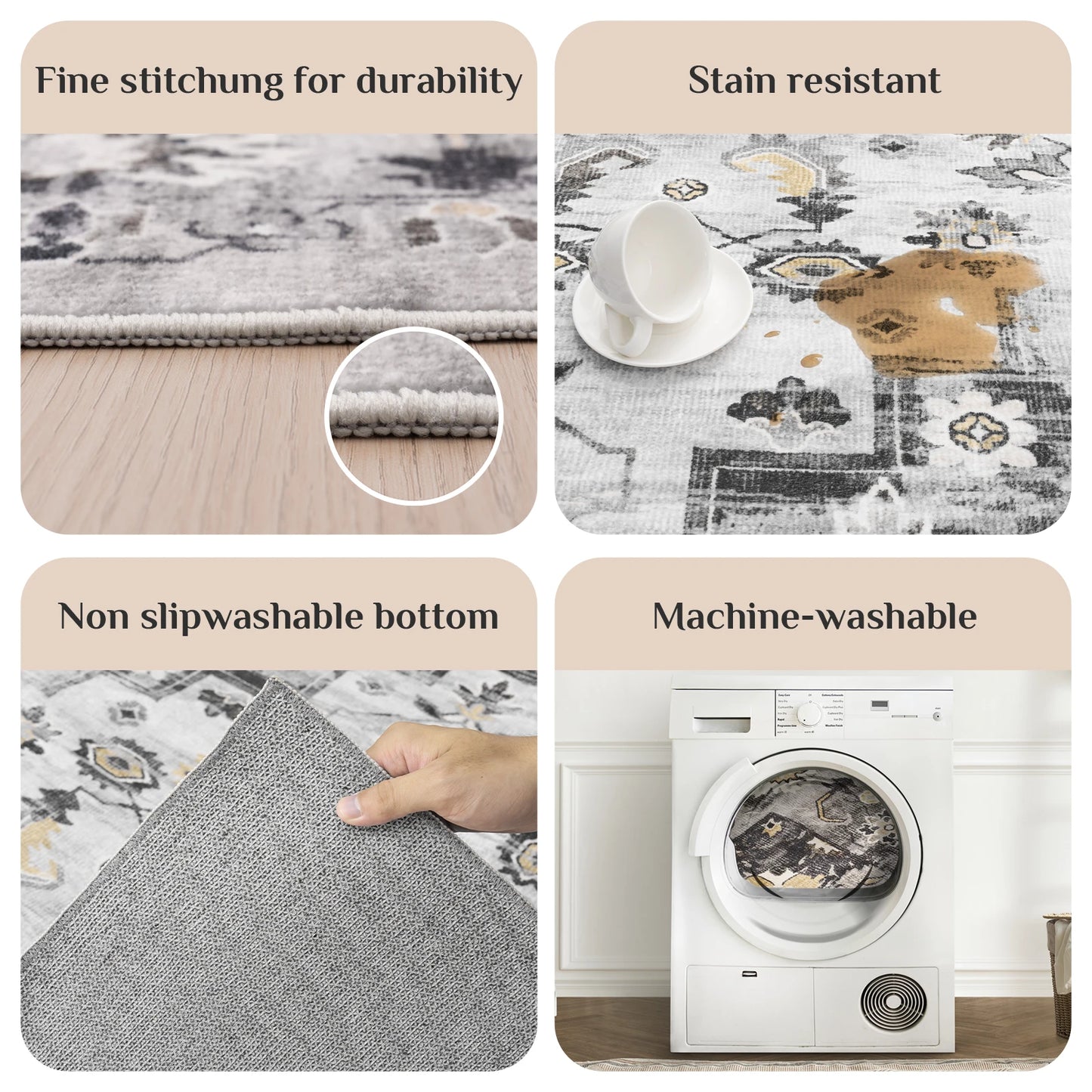 Machine Washable Rug