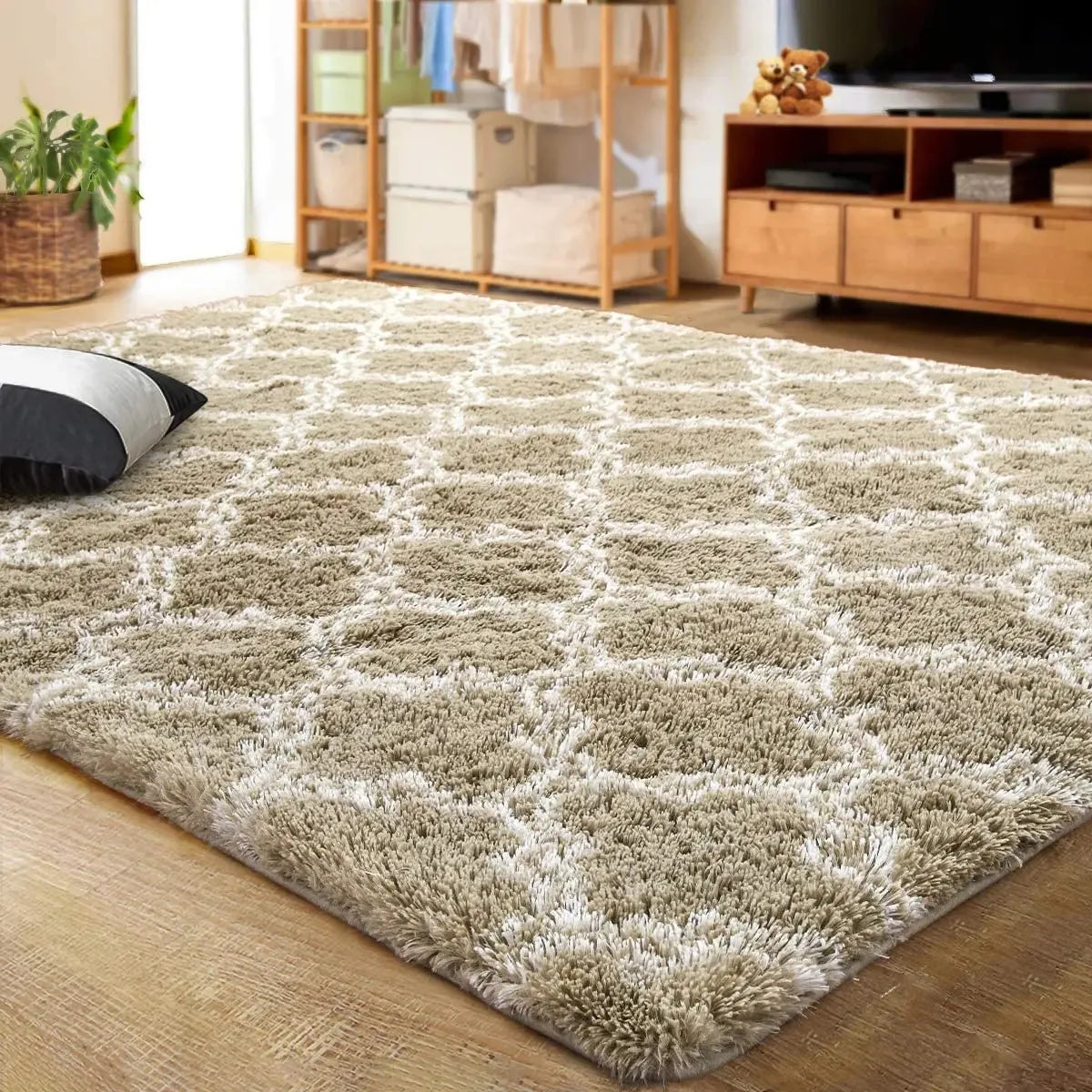 Shag Area Rugs Non-Slip