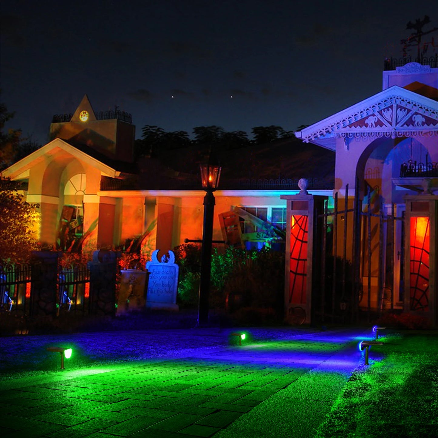 4 Pack 600 Lumen Spot Lights,9 Color Modes