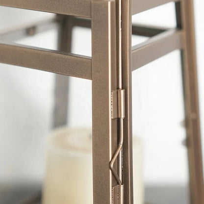 Metal and Glass Lantern Brown New Metal Lantern in Wholesale Price Latest Candle Votive New Metal Candle Lantern