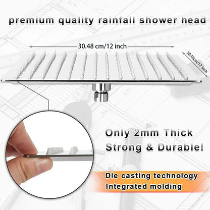 16 inch Big Rainfall Chrome Light Bathroom Shower Head