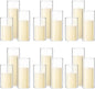 36 Pcs Pillar Candles and Glass Cylinder Vases