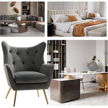 Metal Gold Legs, Sofa Chair