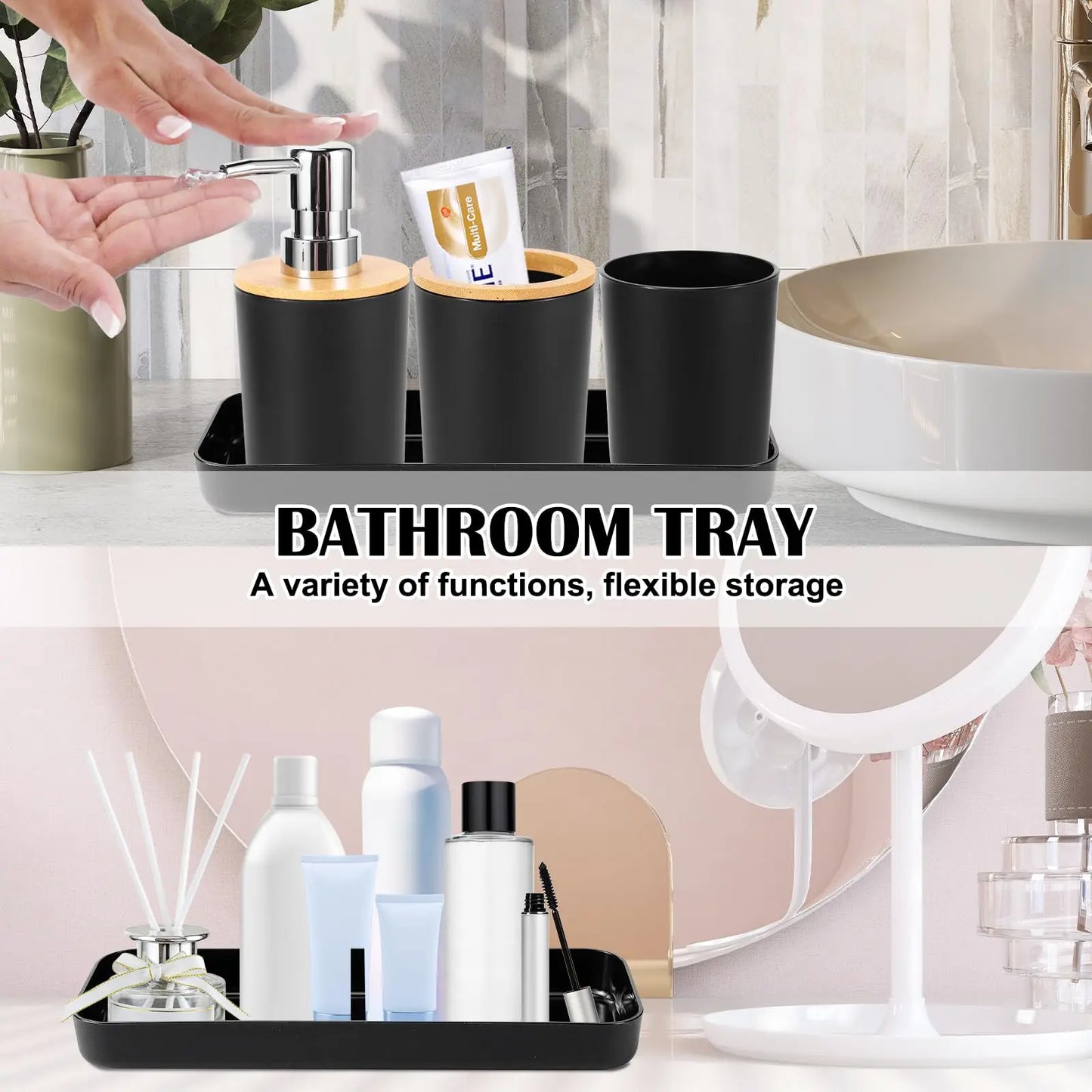 9-piece bathroom accessories set