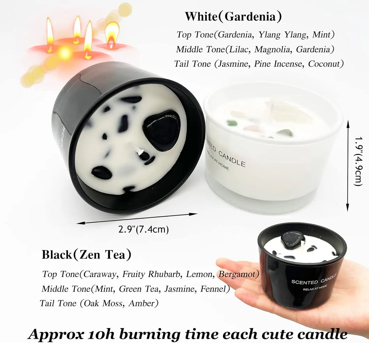 Soy Candle with Musical Greek Goddess Statue
