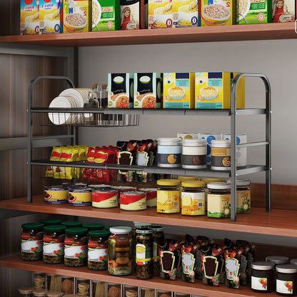 1 Set Kitchen Under Sink Organizers, Expandable Cabinet Shelf Organizer