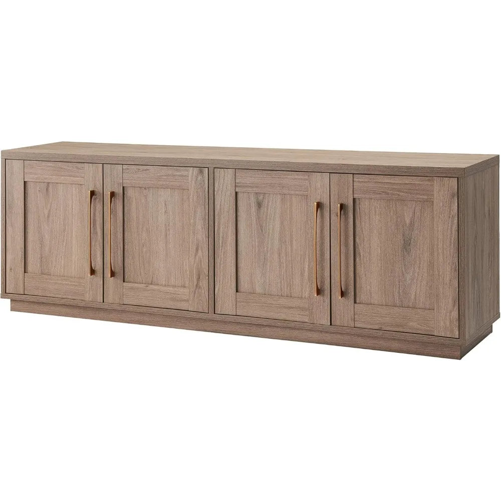 TV's Up To 80", 68" Wide, Antiqued Gray Oak