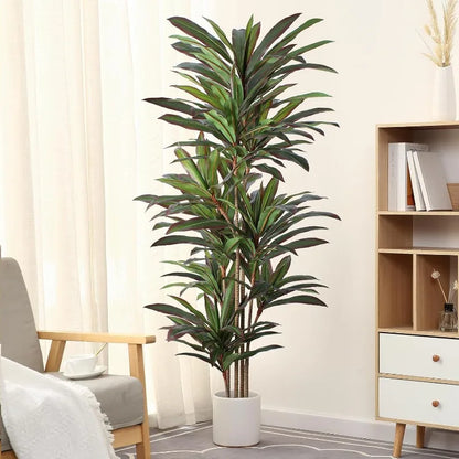 6ft Red Yucca Silk Tree Faux Plants