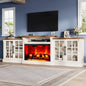 97" TV Stand with 33" Fireplace for TVs up to 100"