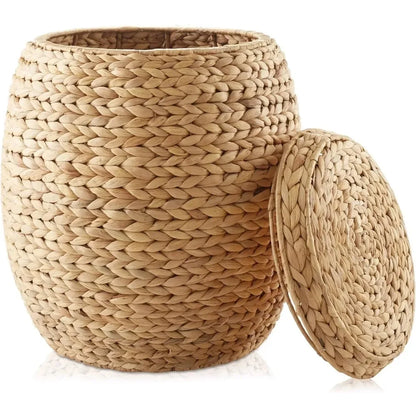 Round Storage Basket with Lid