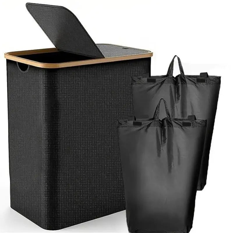Foldable with lid, detachable double compartment
