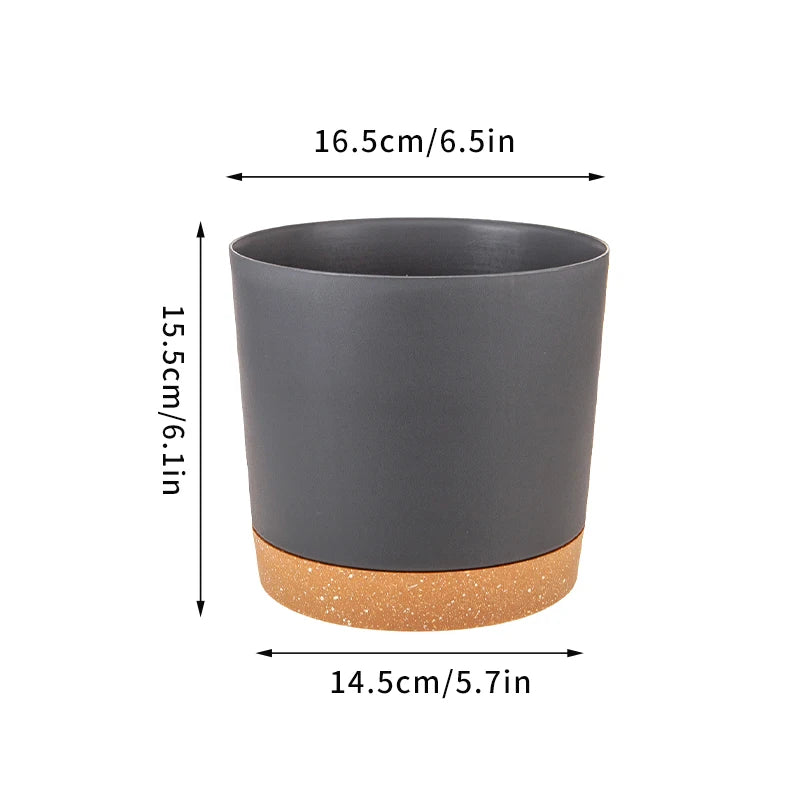 Large Flowerpot Plastic Indoor with Drainage