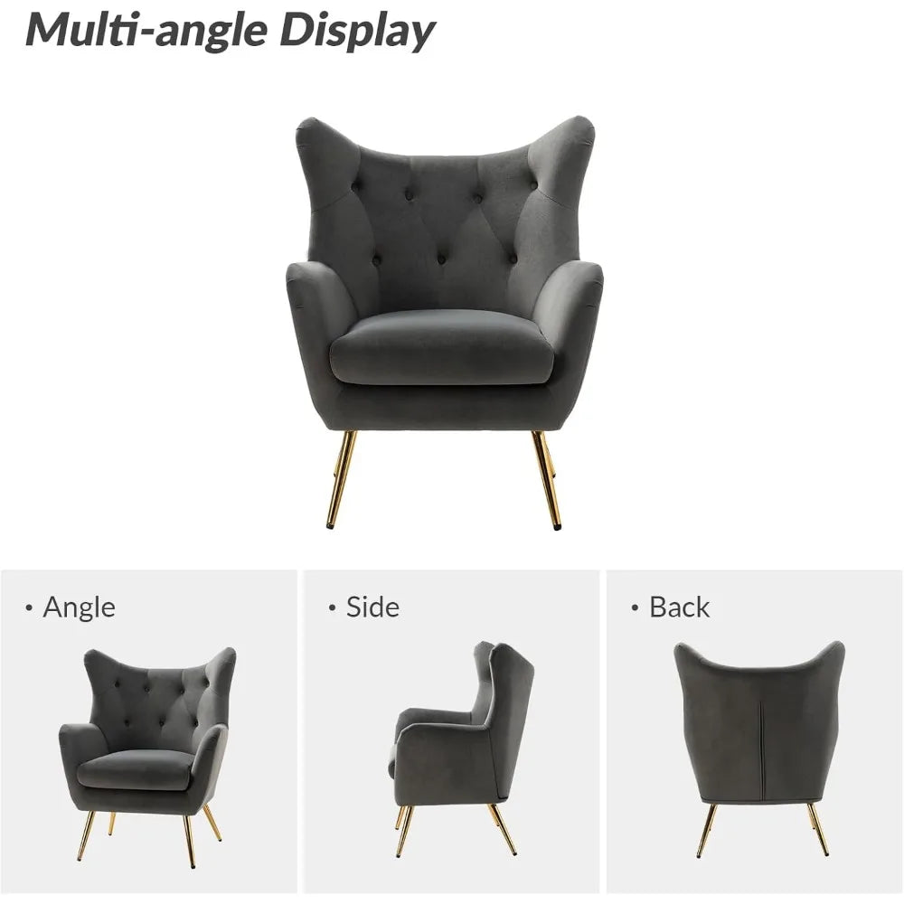 Metal Gold Legs, Sofa Chair