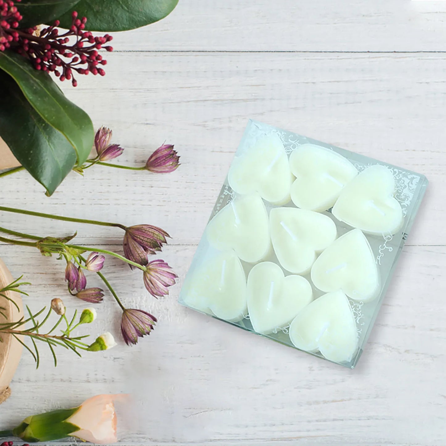 9 Piece Heart Candle