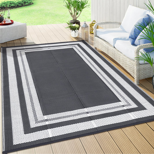 5x8 Reversible Mats, Patio Clearance Solid Border Carpet Reversible