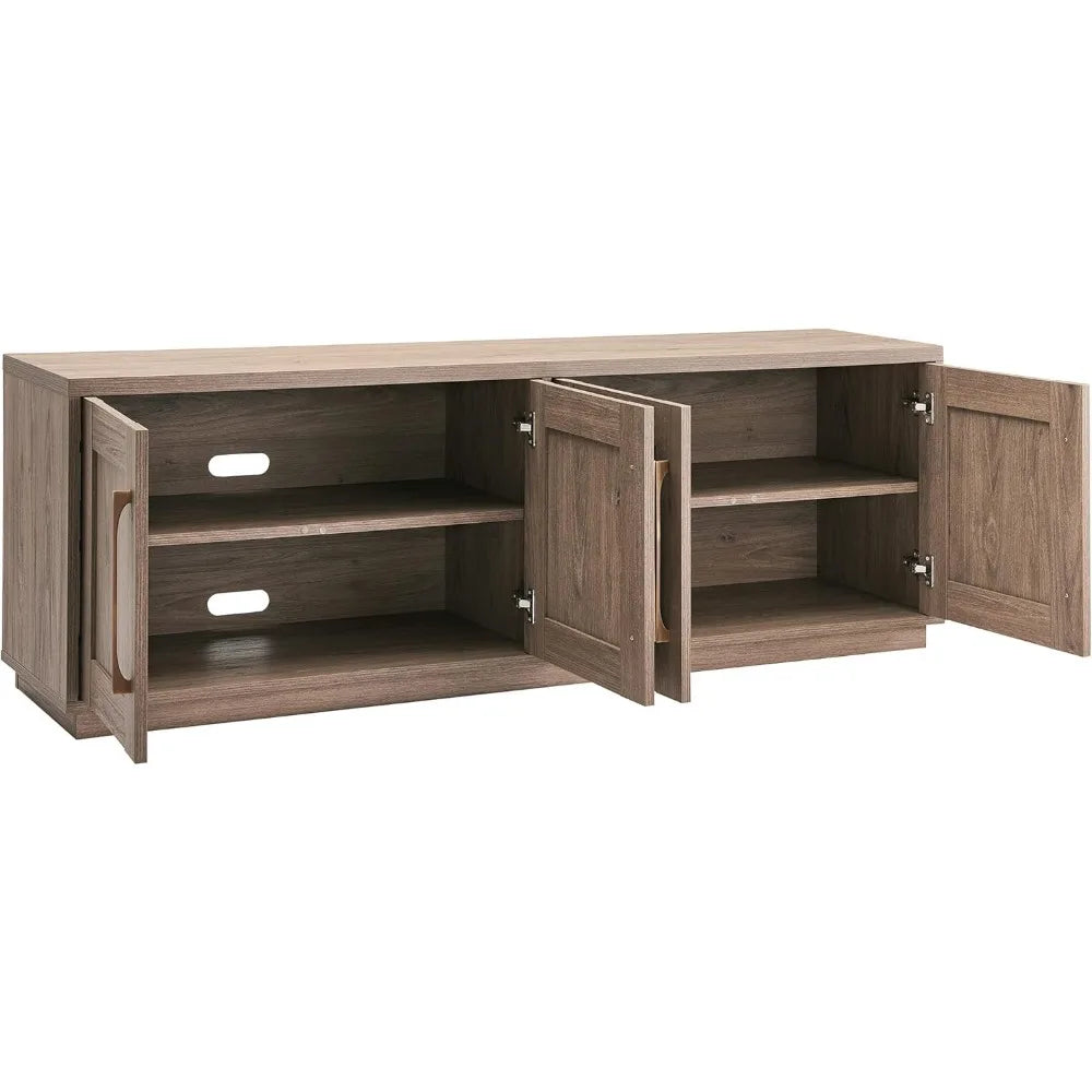 TV's Up To 80", 68" Wide, Antiqued Gray Oak