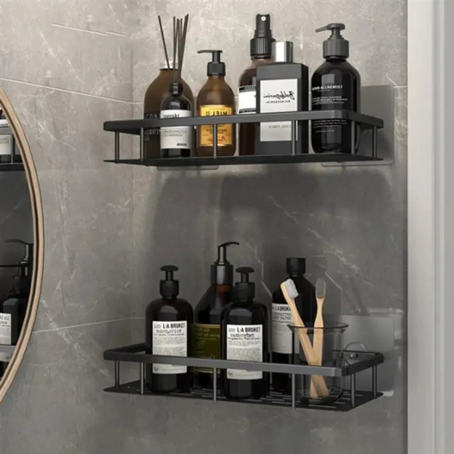 No-drill Corner Shelf Shower Storage Rack