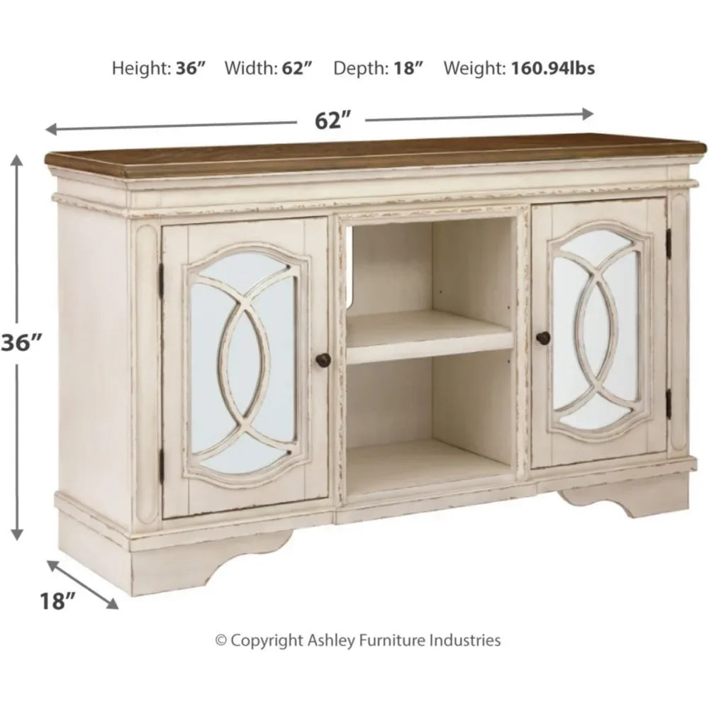 60" French Country Two-Tone TV Stand