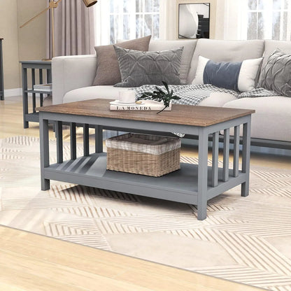 39.9L*22W*18.1H Farmhouse Coffee Table