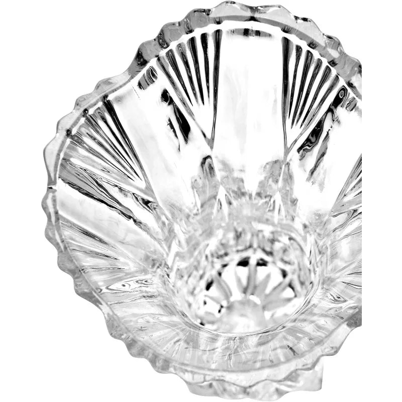 9.5" High x4.5 Wide Vase Large Size Phoenix Tail Shape  Crystal