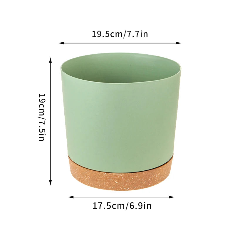 Large Flowerpot Plastic Indoor with Drainage