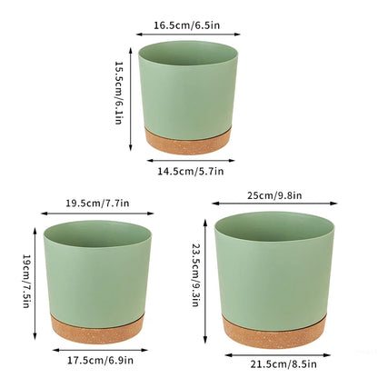 Large Flowerpot Plastic Indoor with Drainage
