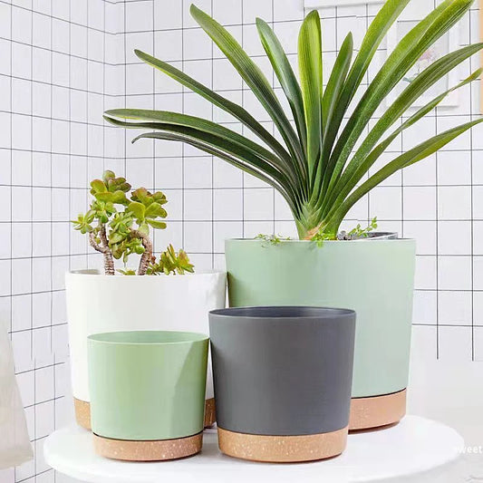 Large Flowerpot Plastic Indoor with Drainage