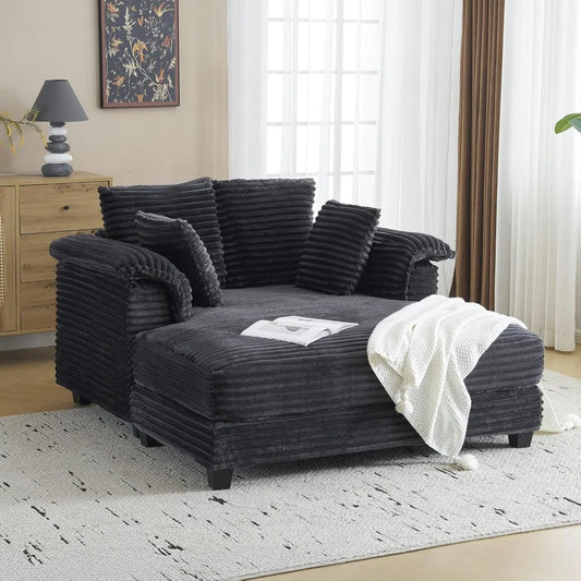 Lounge Chair, Oversized Reading Chair Corduroy Sofa Recliner Bed