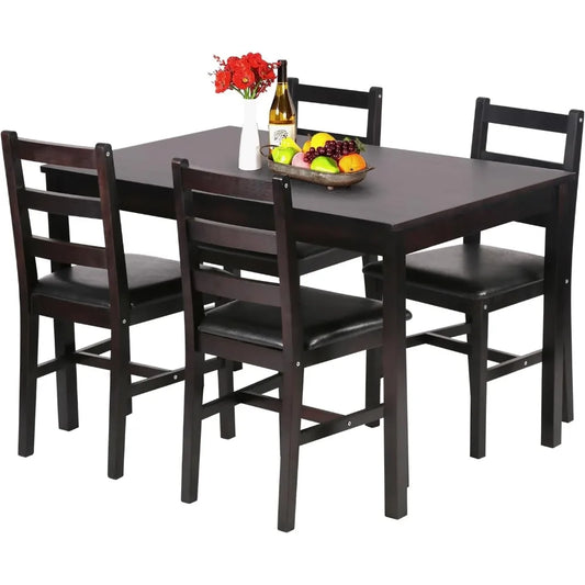 Table and Chairs for 4 Dining Room Table Set