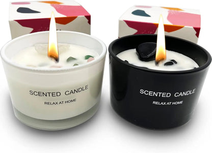 Soy Candle with Musical Greek Goddess Statue