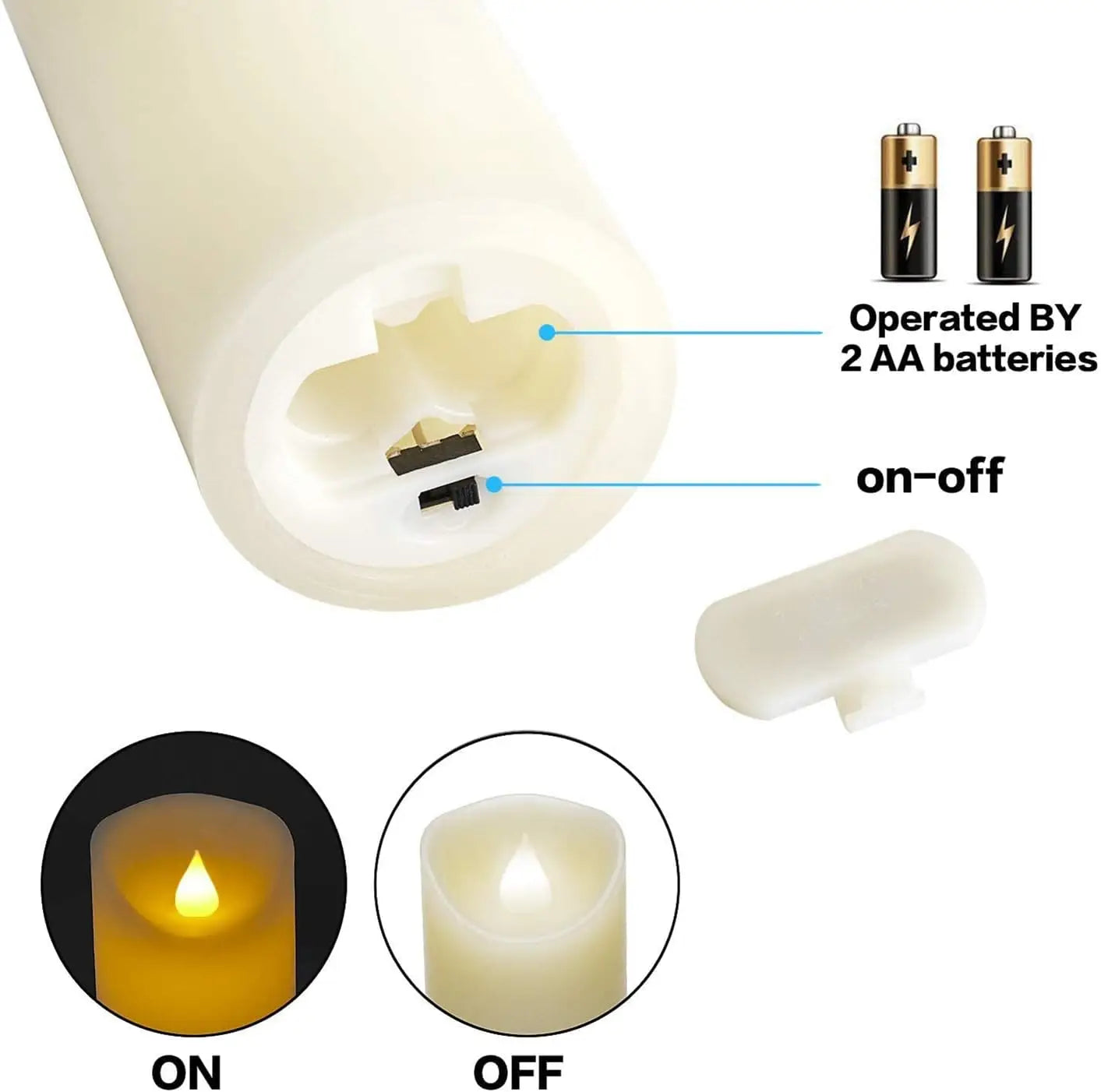 Set of 9 Real Wax Pillar Flickering Battery Candles With 10 key Remote Control Timer 300 Hours