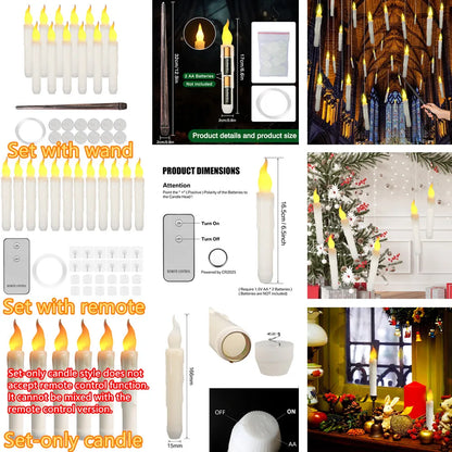 12/24Pcs Flameless LED Candle Battery Operated Flickering Candle