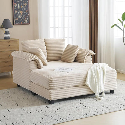 Lounge Chair, Oversized Reading Chair Corduroy Sofa Recliner Bed