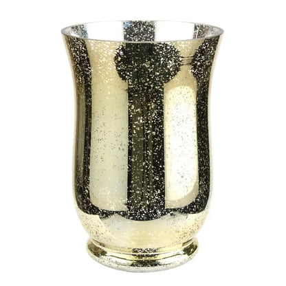 Mercury Glass Hurricane Candle Holder