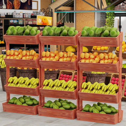 4-Tier Raised Garden Bed, Vertical Flower Pots Rack