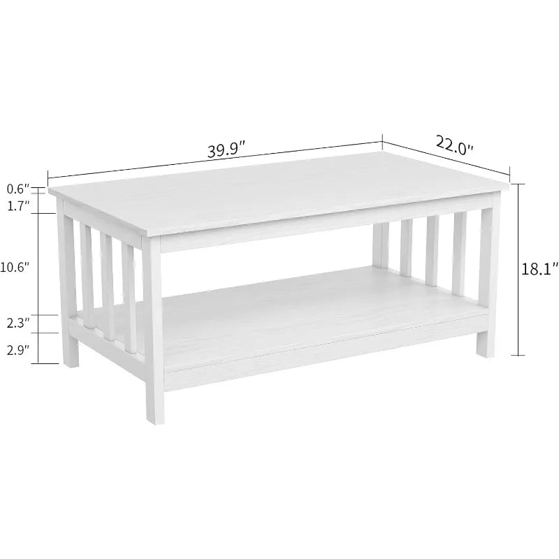 39.9L*22W*18.1H Farmhouse Coffee Table