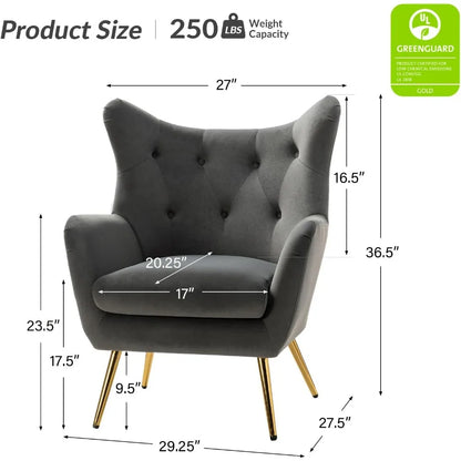 Metal Gold Legs, Sofa Chair