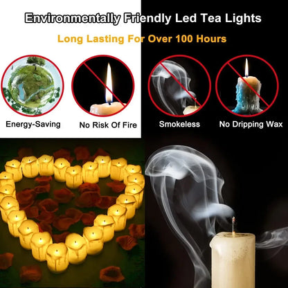 Flameless Led Tea Lights Candle Battery Operated