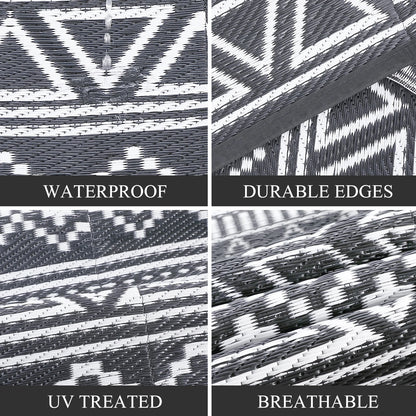 5x8 Waterproof Reversible Patio Plastic Rug