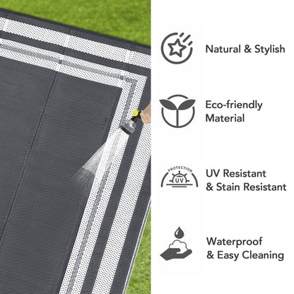 5x8 Reversible Mats, Patio Clearance Solid Border Carpet Reversible