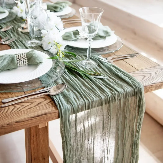 Gauze Table Runner Dinning  Decoration