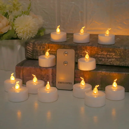 12/24Pcs Flameless LED Candle Battery Operated Flickering Candle