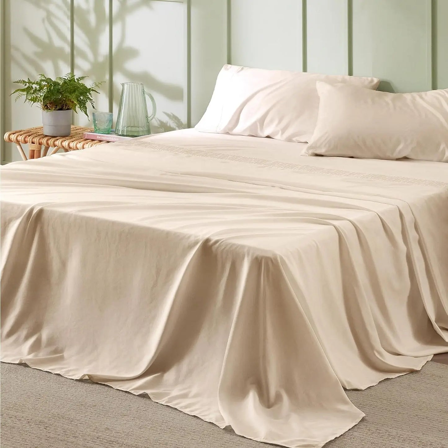 Easy Care Polyester Microfiber Cooling Bed Sheet Set
