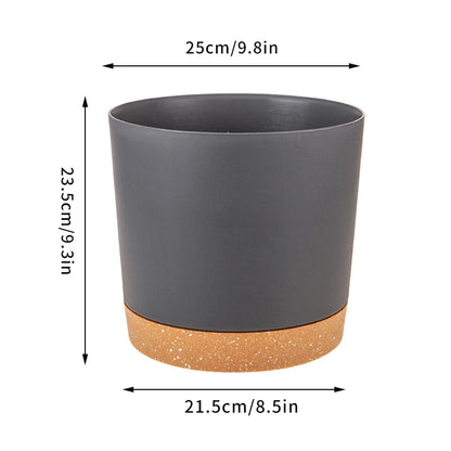 Large Flowerpot Plastic Indoor with Drainage