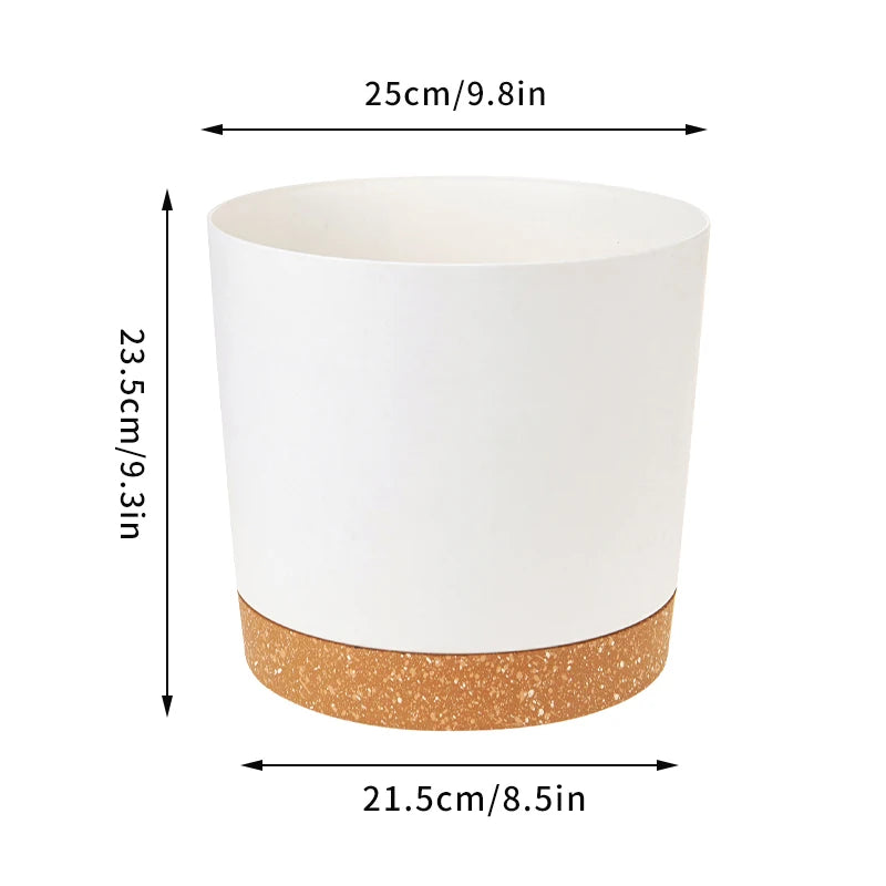 Large Flowerpot Plastic Indoor with Drainage